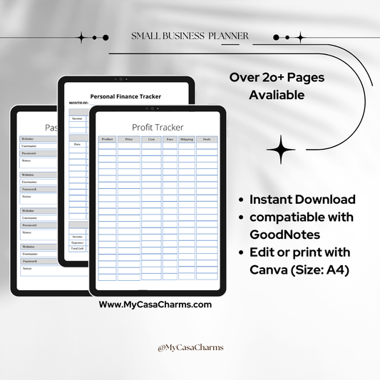 Ultimate Business Planner for Small Businesses - My Casa Charms